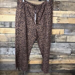 Skies Are Blue Twill Bottoms, Leopard Prints, 2XL